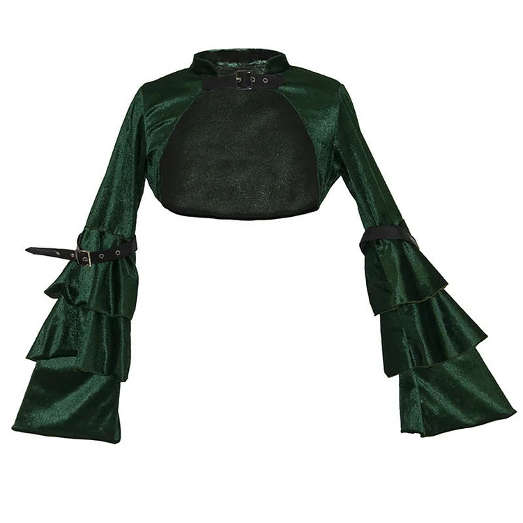 Long Puff Sleeve Capelet Top