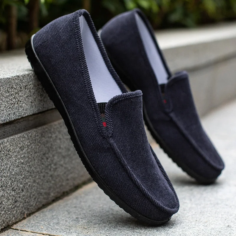 New Men Loafers Shoes Brand Fashion Soft Man Moccasins Loafers Canvas Slip-On Casual Shoes Men Outdoor Walking Men Footwear hn6h