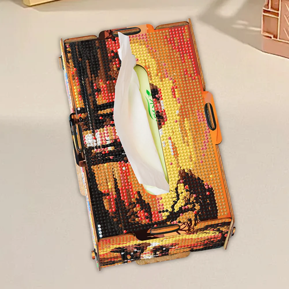 Diamond Painting Tissue Box Kits Decorative Rhinestone Craft Kit (Elephant)