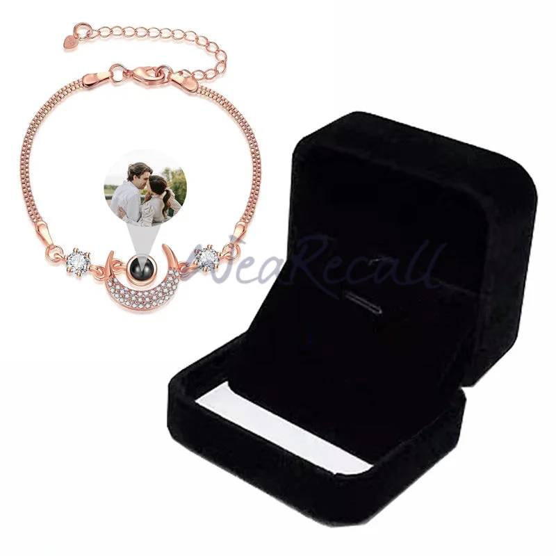 Moon Projector Custom Personalized Photo Bracelet wetirmss