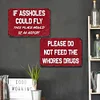 2pcs - Warning- Vintage Metal  Sign (8*12Inch) 
