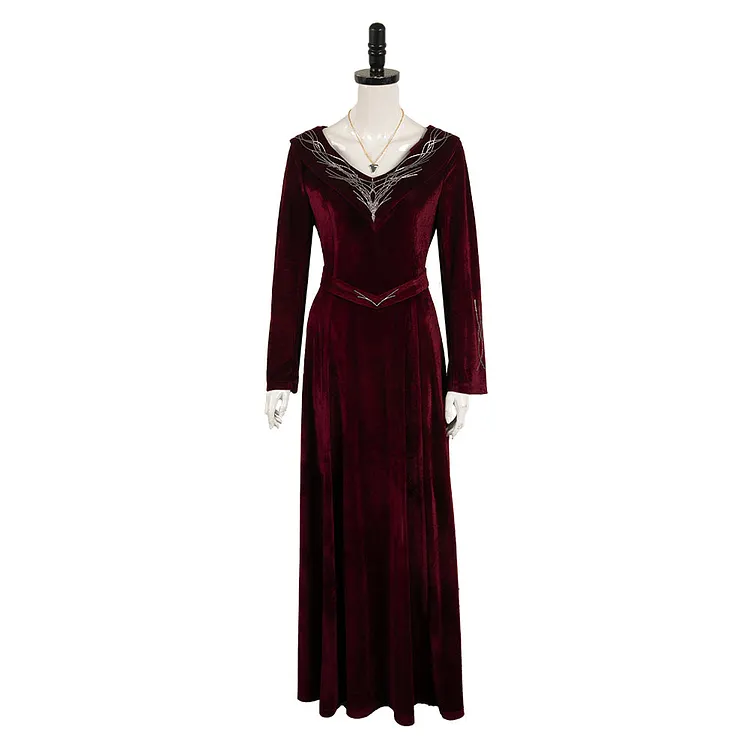 House Of The Dragon Season 2 (2024) Rhaenyra Targaryen Dark Red Dress Outfits Cosplay Costume Halloween Carnival Suit