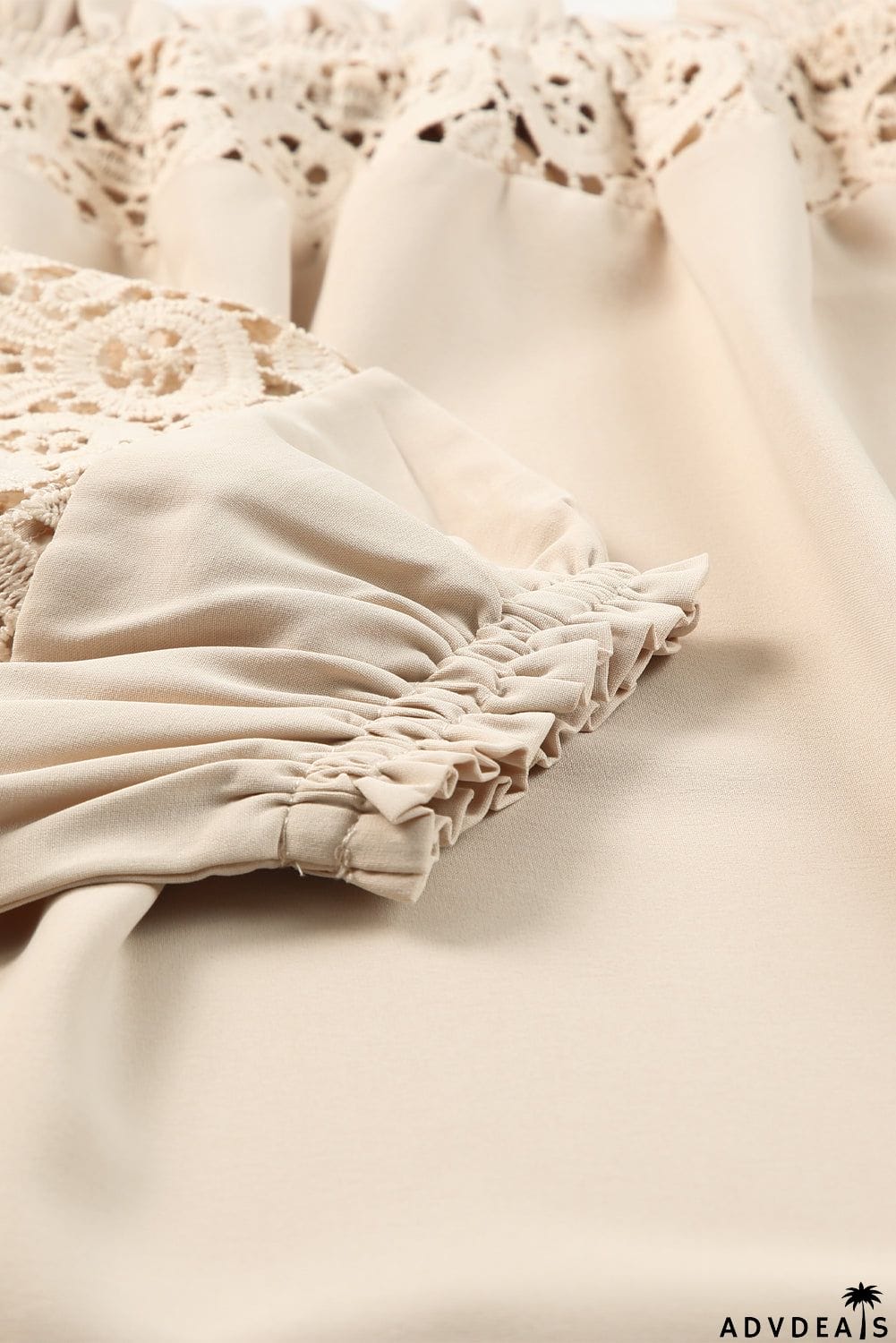 Crochet Hollow-out Off-shoulder Blouse