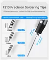 FNIRSI HS-03 Cordless Upgraded Soldering Iron 10W 100-450&deg;C Swappable 2600mAh Battery Type-C 0.96" IPS Screen 1&deg;F Step Adjustment F210 Tips 7s Heat Up 
