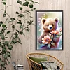(40*60cm)Flower Bear - Full Round Drill Diamond Painting