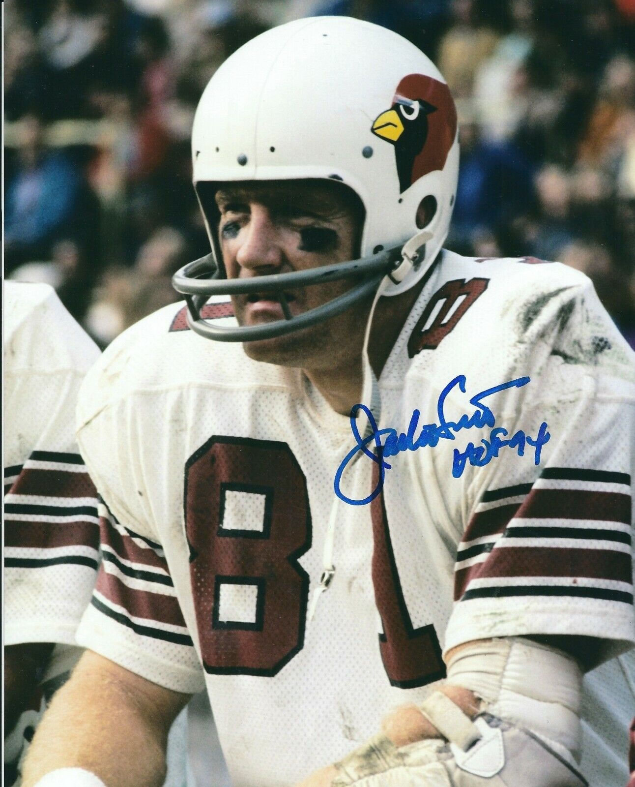 AUTOGRAPHED Jackie Smith 8x10 HOF 94 St. Louis Cardinals Photo Poster painting - COA