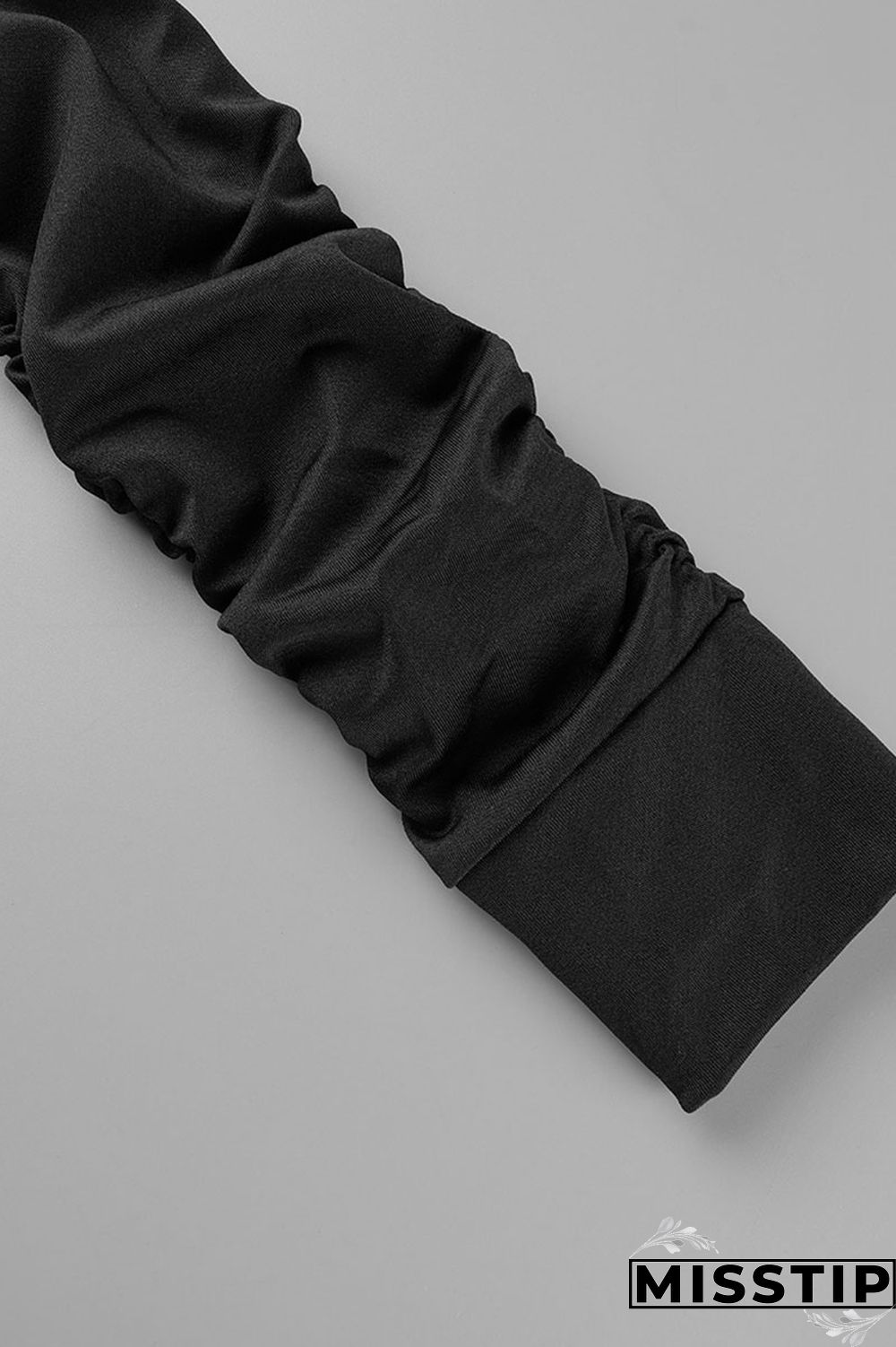 Black Casual Sportswear Solid Patchwork O Neck Long Sleeve Two Pieces