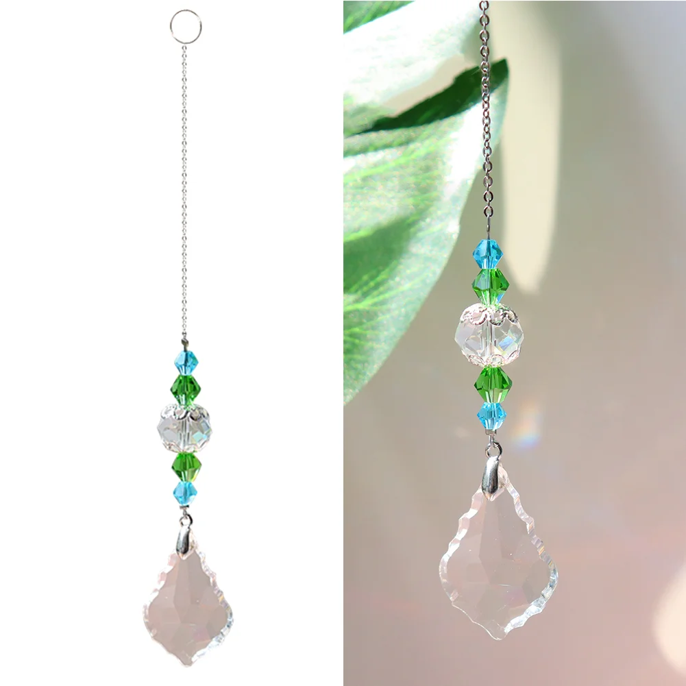 DIY Crystal Glass Clear Chandelier Pendant Faceted Prism Part Hanging Decor