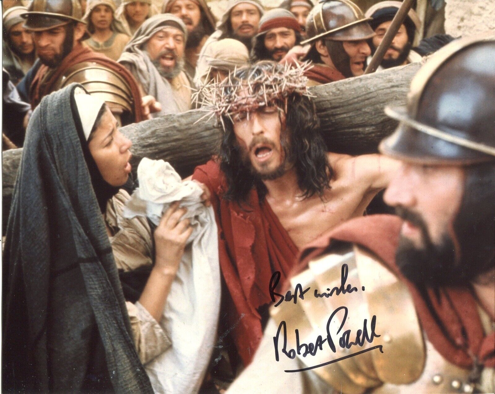 JESUS OF NAZARETH 8x10 Photo Poster painting signed by actor Robert Powell - UACC DEALER