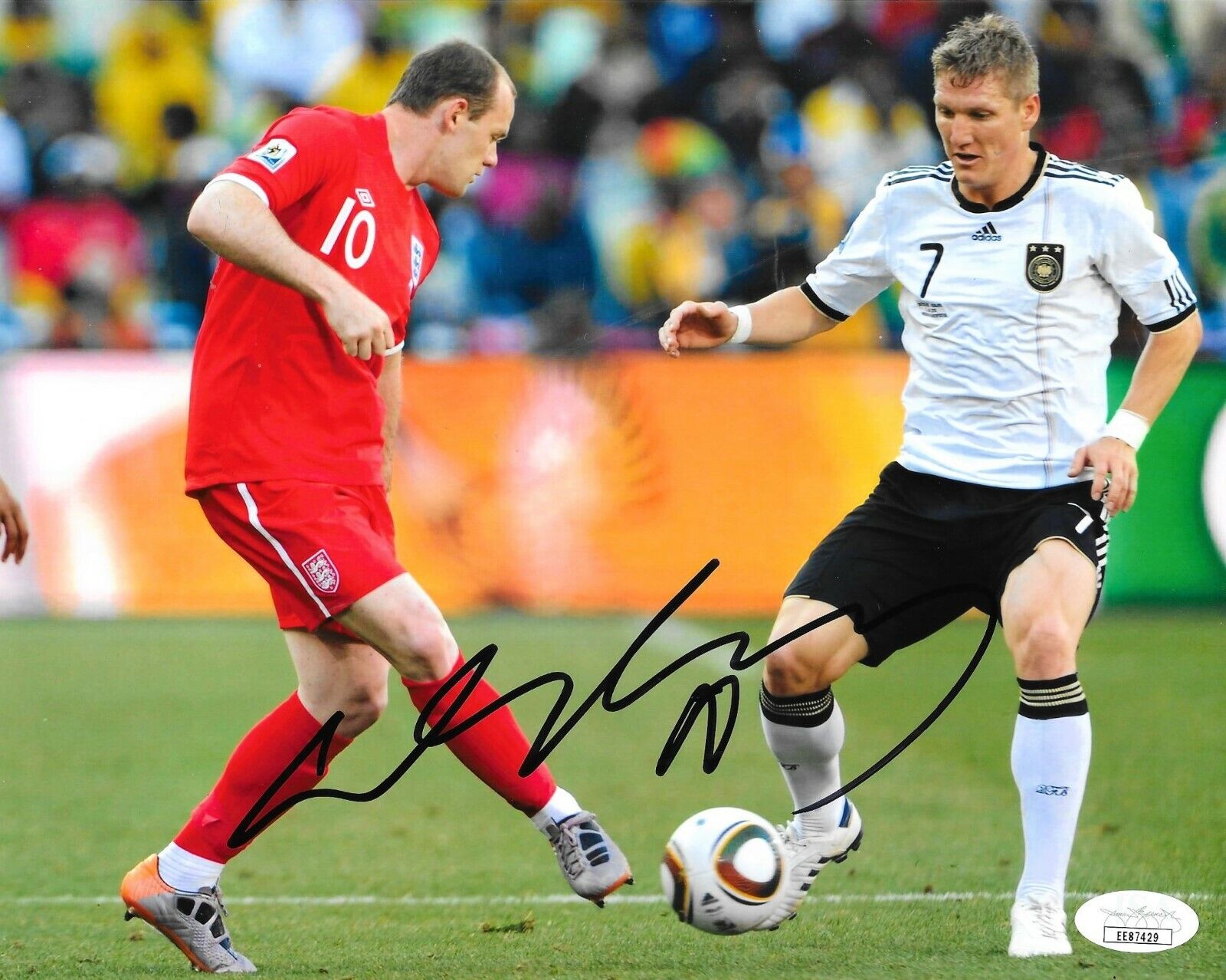 Wayne Rooney Manchester United signed England 8x10 Photo Poster painting autographed JSA