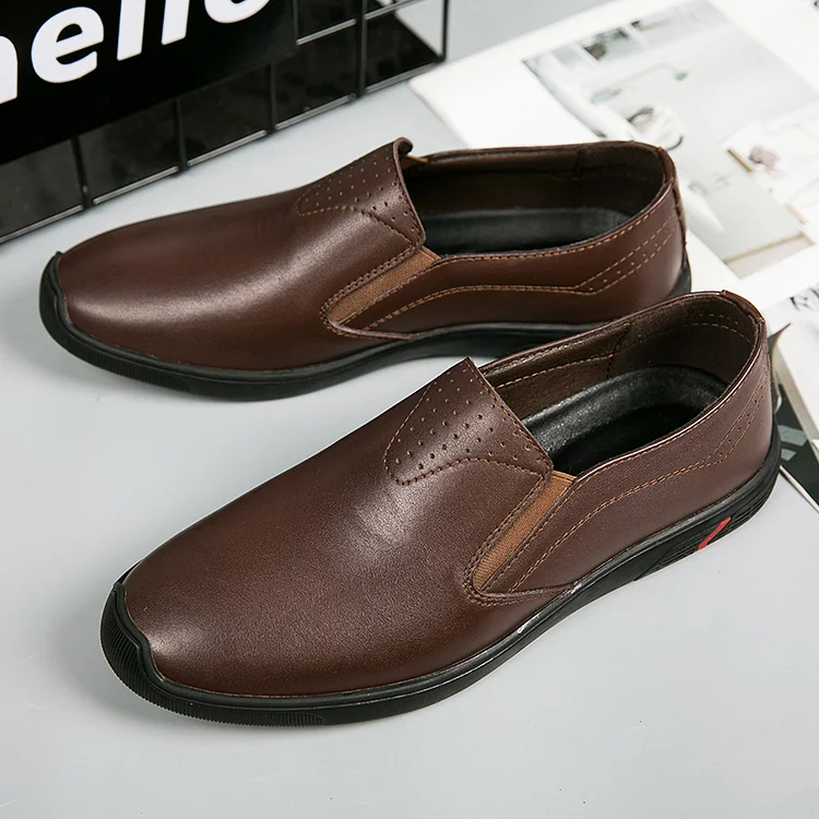 Kasomalang Fashion Elegant Luxury Classic Casual Shoes Genuine Leather Men Loafers Slip-on Quality Breathable Comfortable Outdoor Footwear