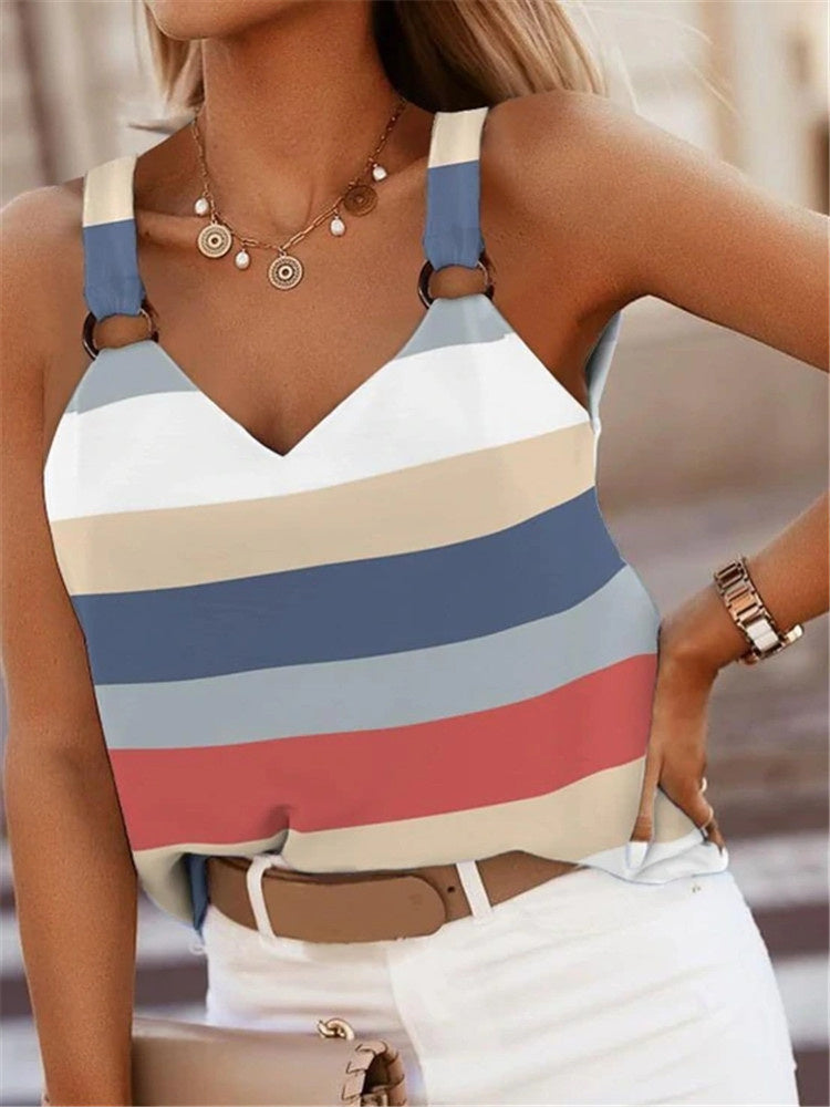 Special Sleeveless Striped Cami