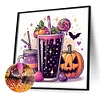 Tasse &agrave; caf&eacute; Halloween-perceuse ronde peinture diamant-40*40cm