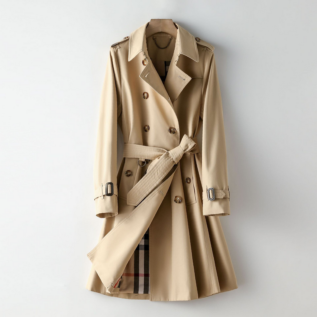 ZZHEELS Women's Cotton Gabardine Trench Coat Fall New  Coat Designs