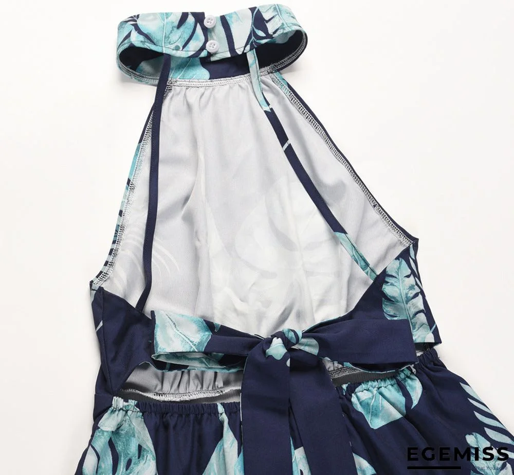 Cross Back Floral Maxi Dress | EGEMISS