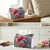 Diamond Painting PU Multicolored Roses Tissue Box Tissue Holder
