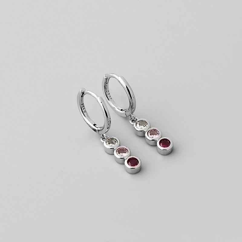 1 Pair Minimalist Geometric Plating Copper Drop Earrings