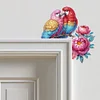 (US Local)Flower Parrot  Diamond Painting Door Corner Sign DIY Door Frame Decor