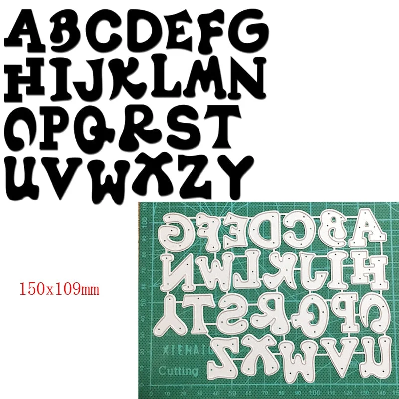 Craft Dies Metal Cutting Dies Cut Die Mold Alphabets Letter Number Scrapbooking Dies Paper Knife Mould Blade Punch Stencils Dies