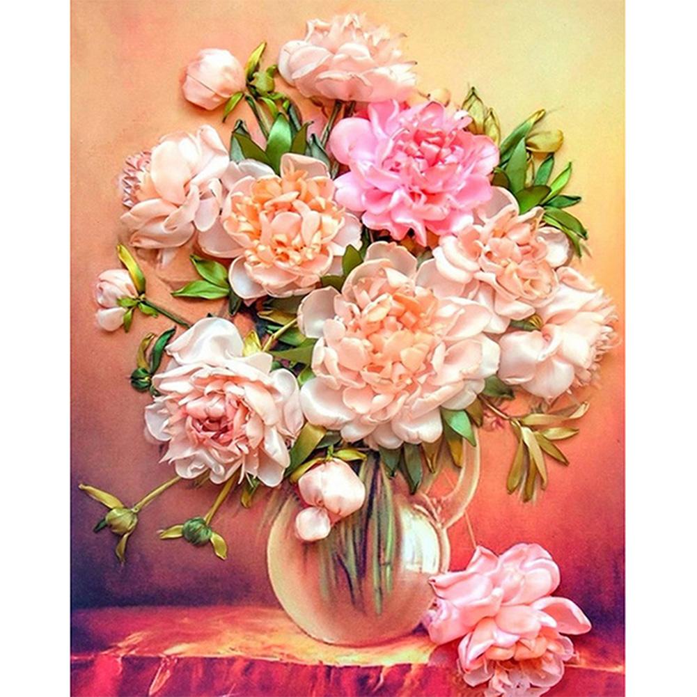 

55*45CM - Flower - Round Drill Diamond Painting, 501 Original