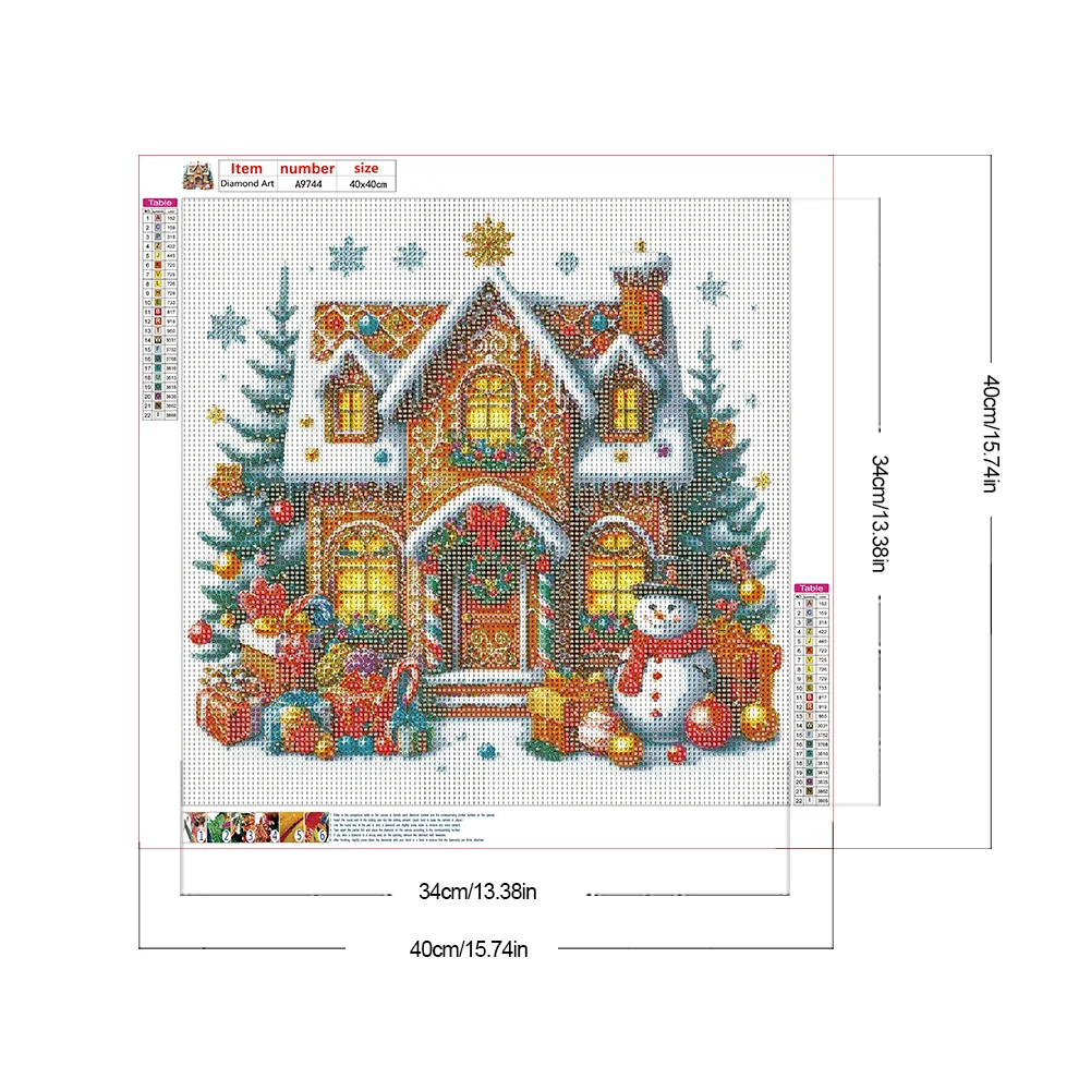 Diamond Painting - Full Round Drill - Christmas House(Canvas|40*40cm)
