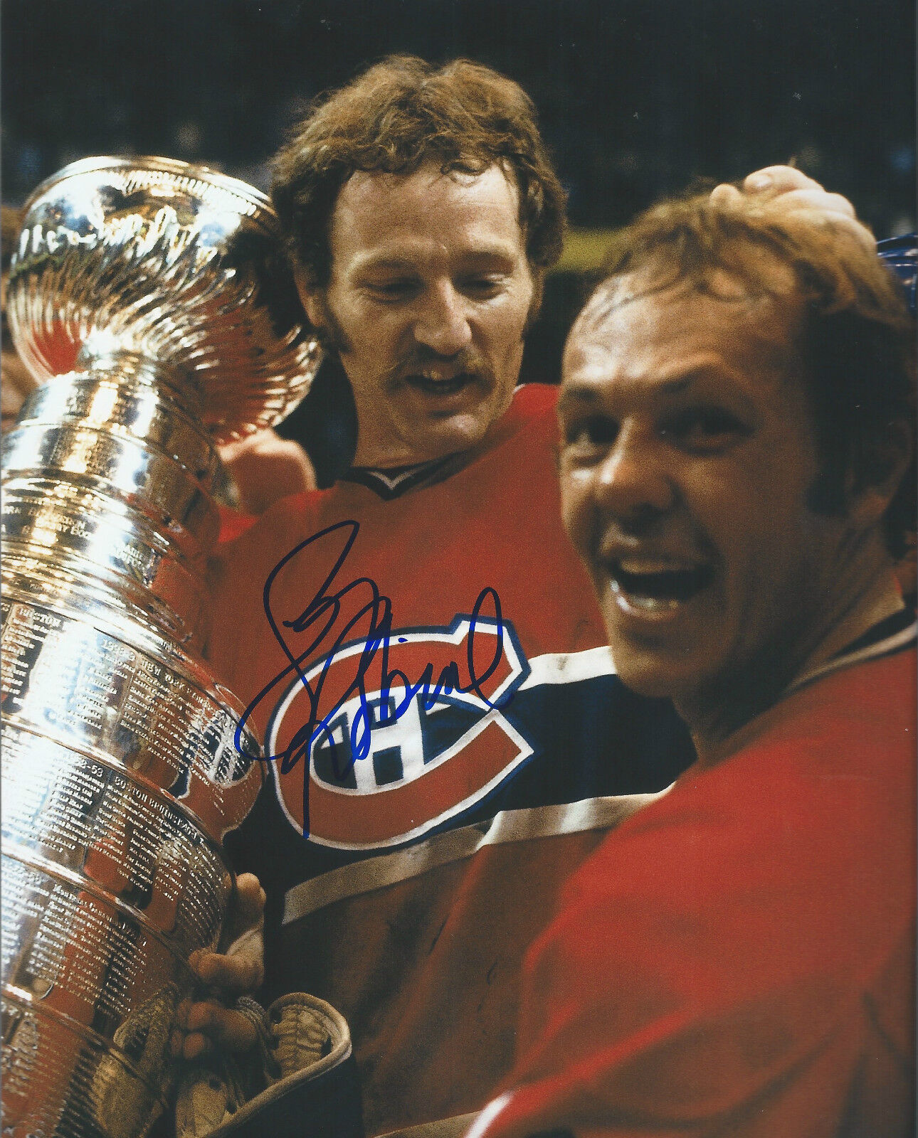 GFA Montreal Canadiens * LARRY ROBINSON * Signed 8x10 Photo Poster painting AD3 COA