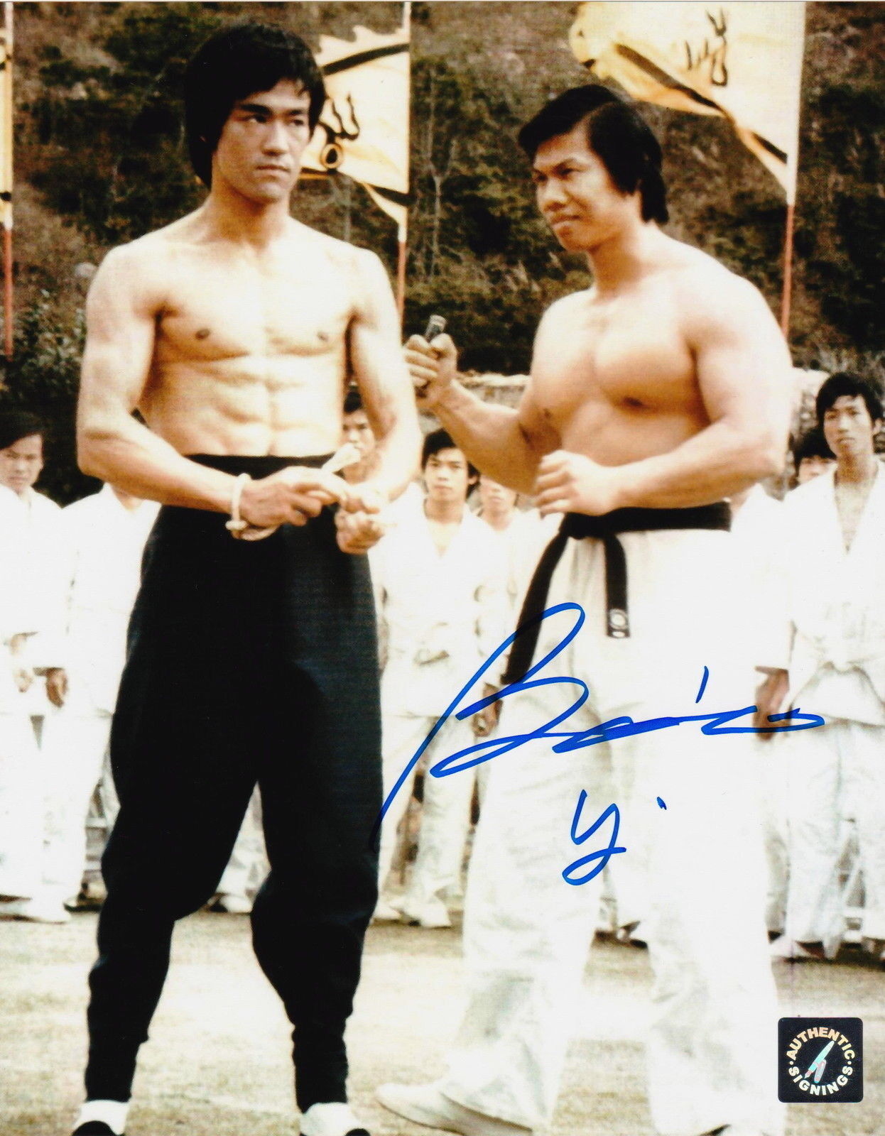 Bolo Yeung Autographed Enter The Dragon Tying Up Bruce Lee 8x10 Photo Poster painting ASI Proof