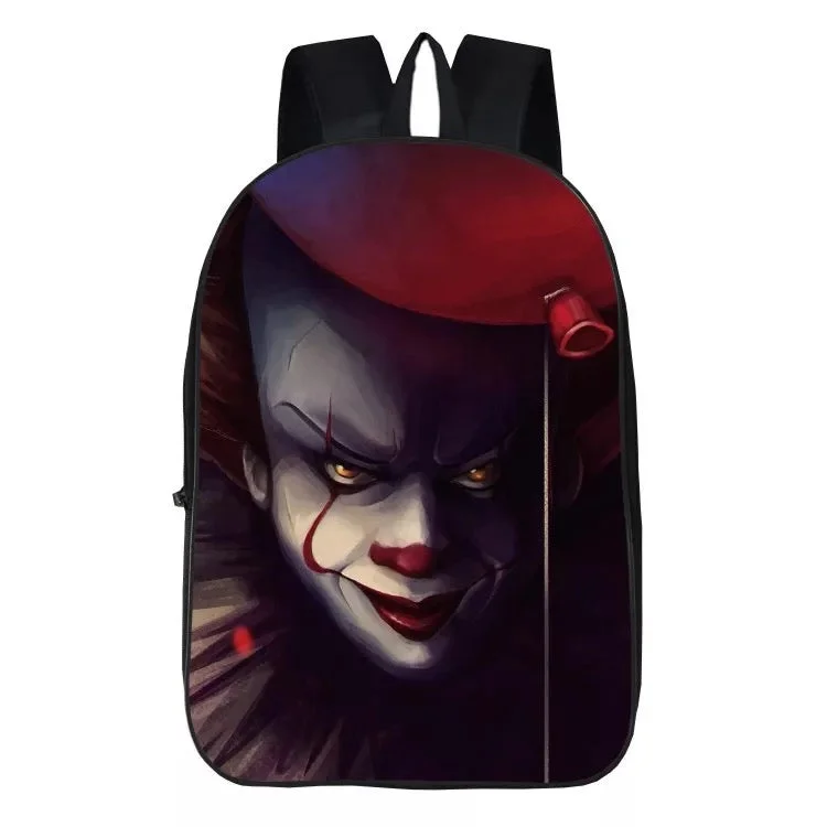 Mayoulove 2022 Stephen King IT Chapter Two 2 Pennywise Scary Clown #2 Backpack School Sports Bag-Mayoulove