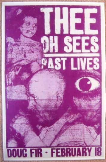 THEE OH SEES 2010 Gig POSTER Portland Oregon Concert