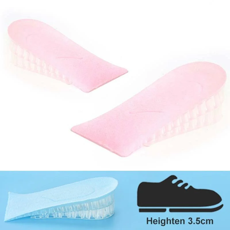 10 Pairs JF101 Invisible Transparent Silicone Heightening Pad Heel Heightening Insole Shock Absorption Half Pad, Specification:Two Layer