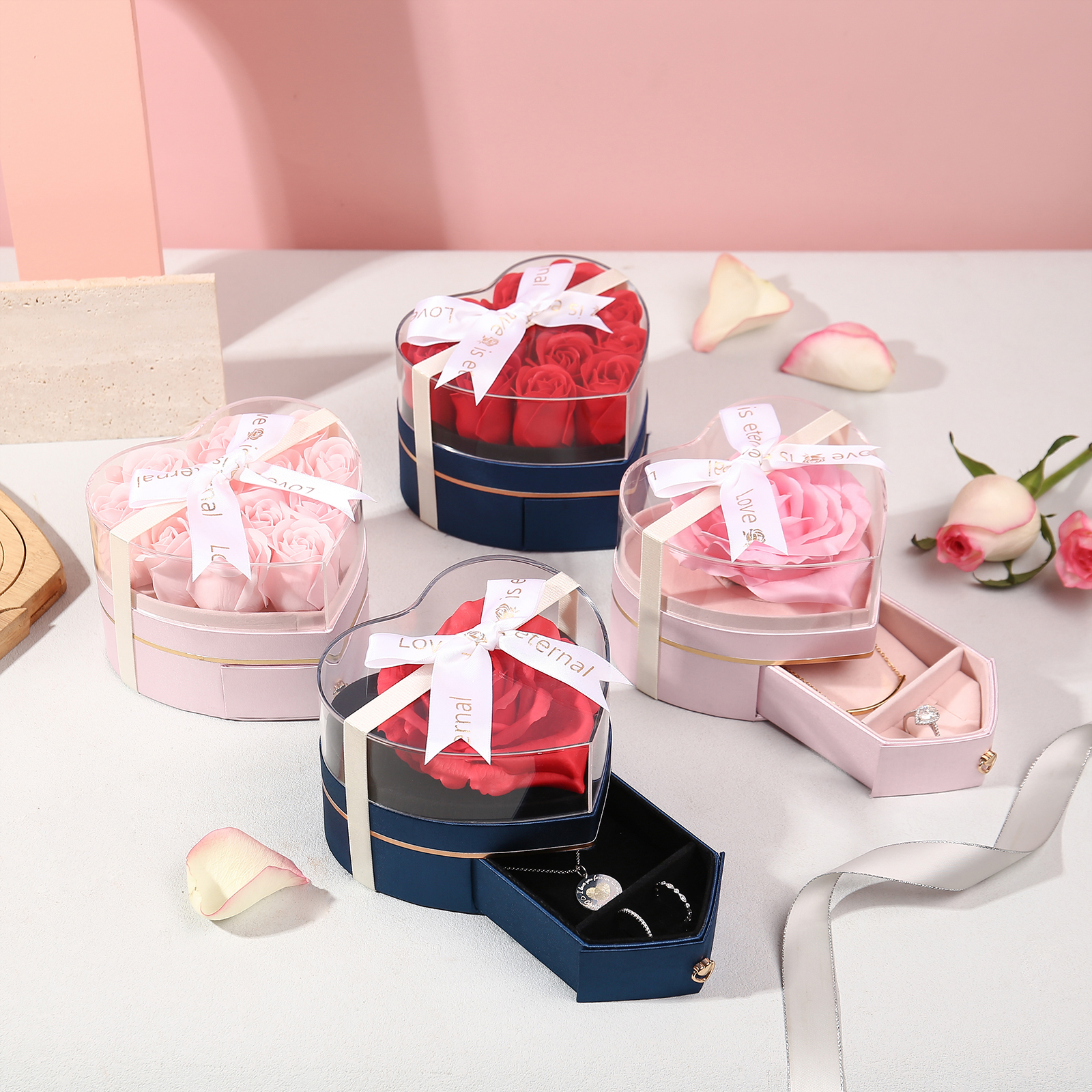 Rose Exquisite Jewelry Box Storage Box Valentine's Day Gift Packaging Box