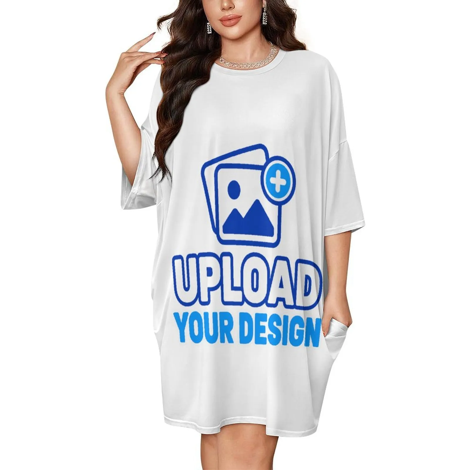 Cooling Ice-Silk Sleep Shirt with uploaded custom design - product image