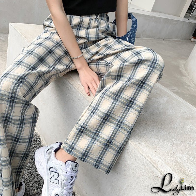 Plaid Pants Women's Spring And Autumn Thin
