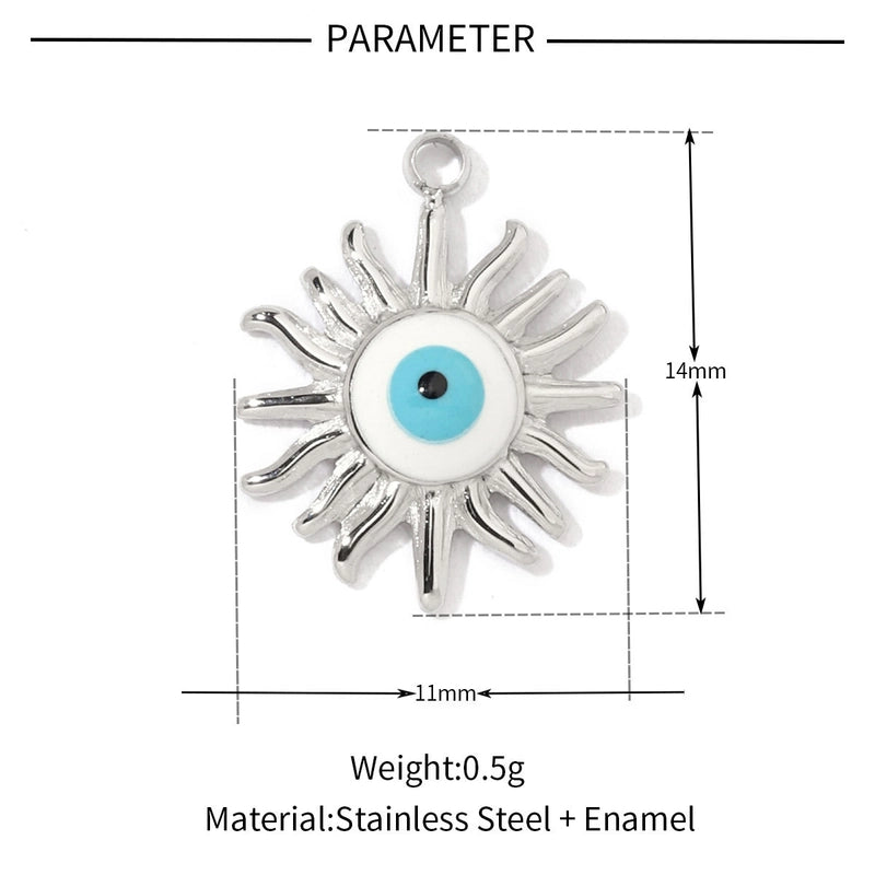 3 PCS/Package Titanium Steel Rhinestones Solid Color Jewelry Accessories Pendant