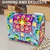 (US Local)DIY Mandala Diamond Art Wooden Coin Pouch with Chain 5D Diamond Painting Purse