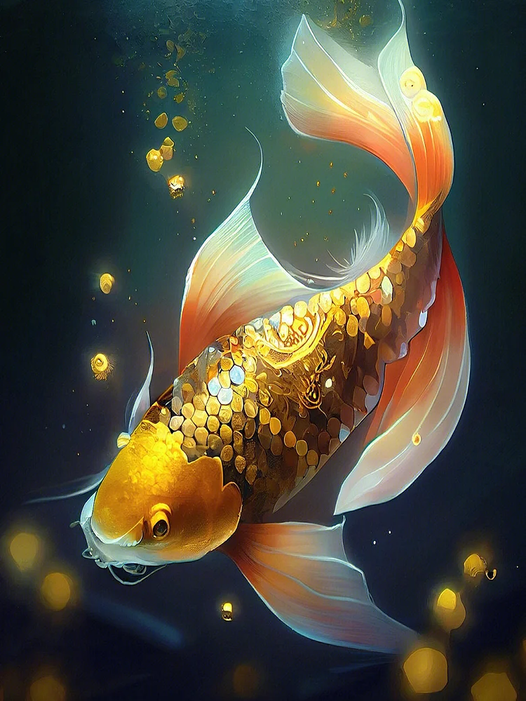 Animals Goldfish - Customized AB Drill Diamond Painting gbfke