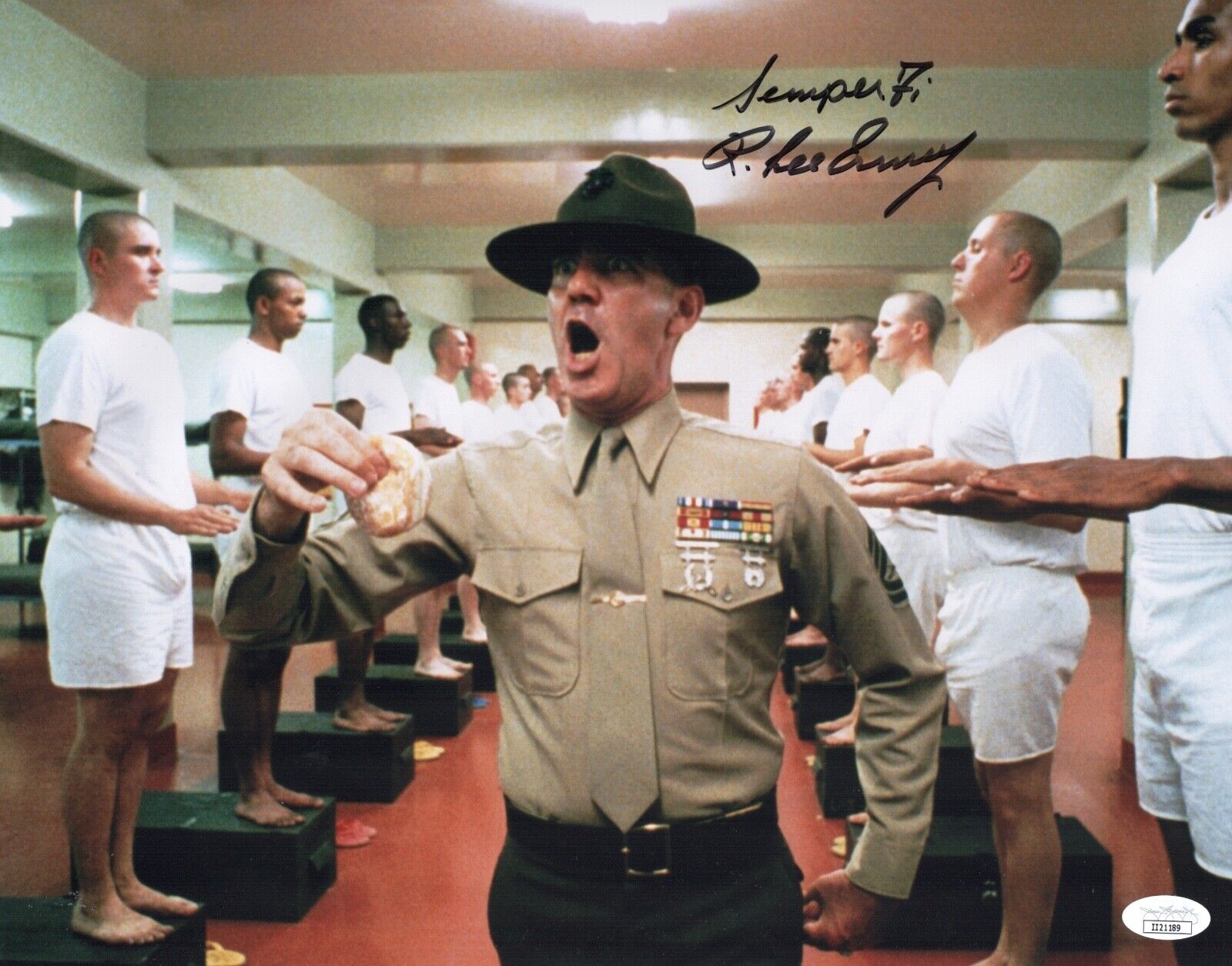 R. LEE ERMEY Signed FULL METAL JACKET 11x14 Photo Poster painting Autograph JSA COA Cert