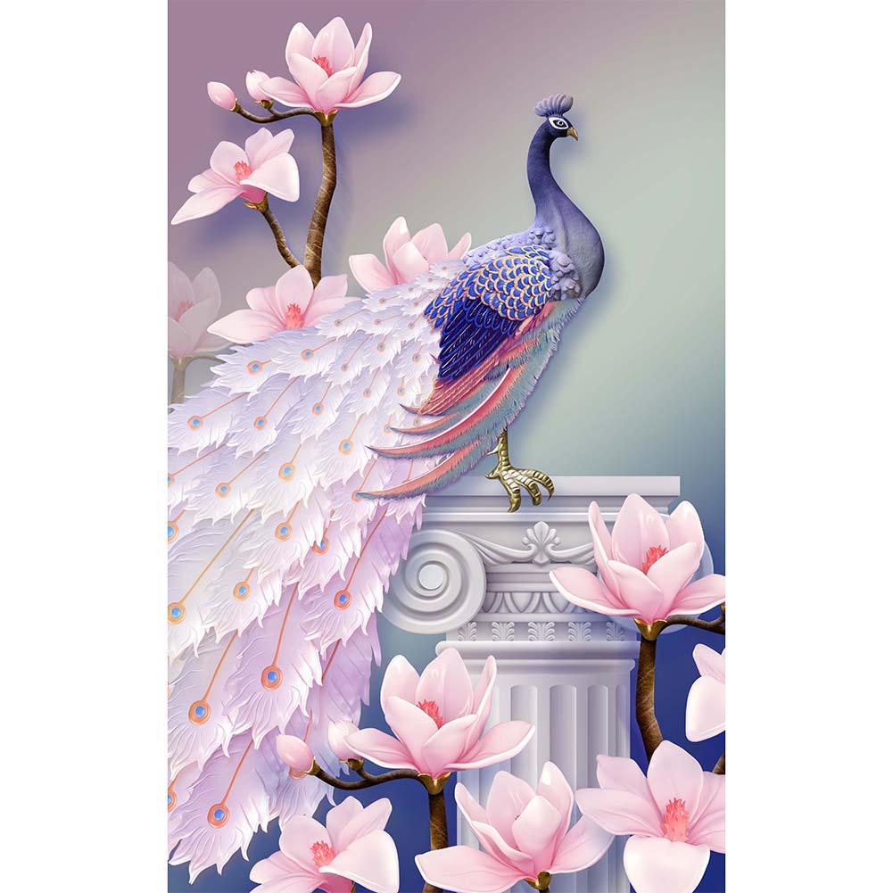 

30*40CM - Magnolia Peacock - Square Drill Diamond Painting, 501 Original