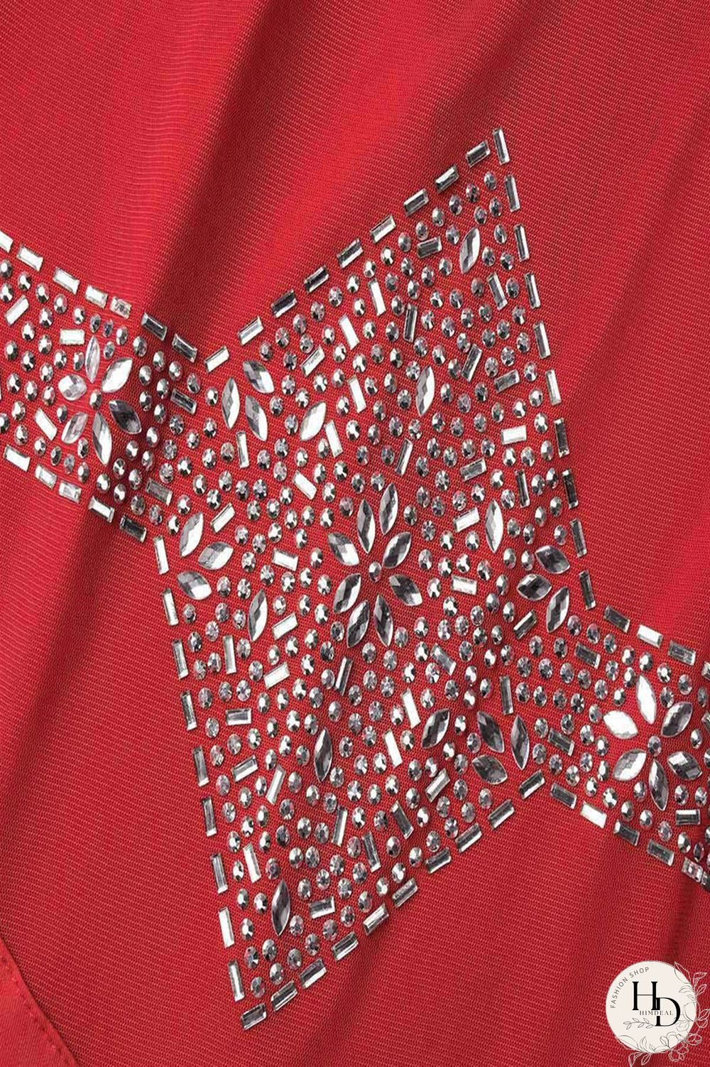 Black Sexy Hot Drilling Patchwork Hot Drill O Neck Sheath Dresses