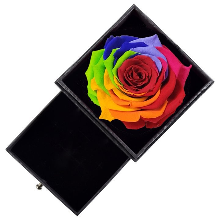 Rainbow Rose, Preserved Roses, Rainbow Flowers, Real Forever Rose, Gift Box, Eternal Rose, Forever Rose, Preserved Flowers, Dried Roses Gift for Girlfriend Spouse