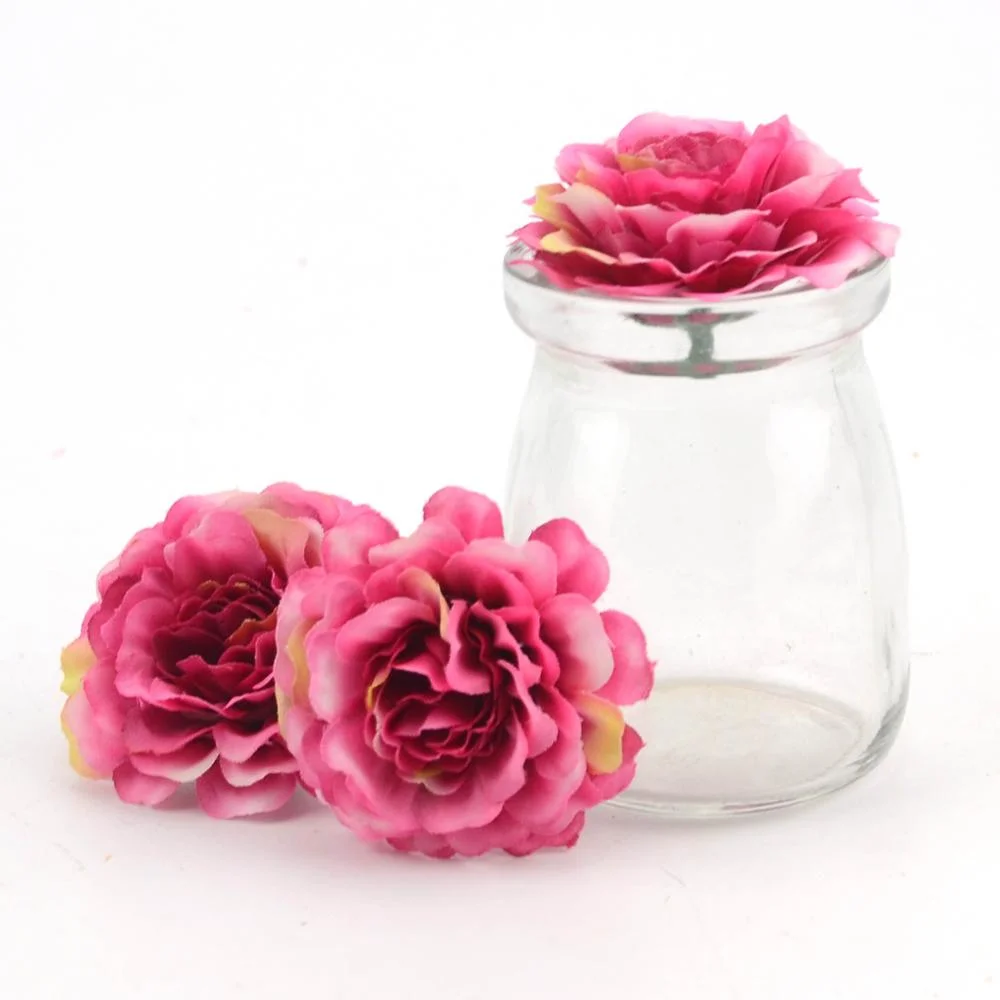5pcs/lot 6cm High Quality Silk Artificial Flower Head Rose For Wedding Home Decoration DIY Scrapbook Garland Craft Fake Flowers