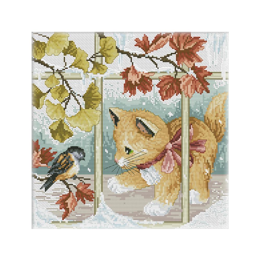

Window Fun - 11CT Stamped Cross Stitch - 42*42cm, 501 Original