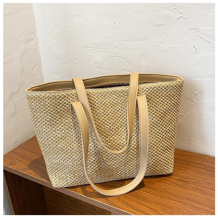 Mature Ladies Woven Fashion Simple Tote Bag