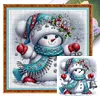 (Multi-Style) Cute Snowman-18CT Stamped Cross Stitch 30*30cm/11.81*11.81in tapestrymarket