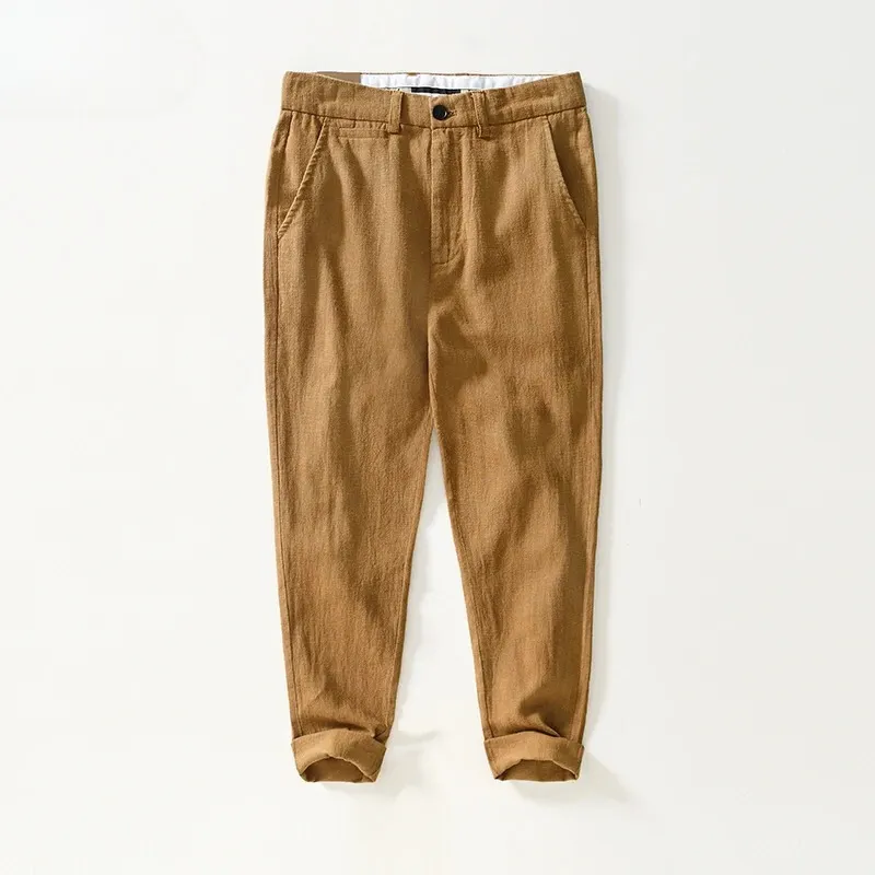 Men's Hemp Blend Straight Leg Trousers &ndash; Relaxed Summer Tailoring &ndash; view 2