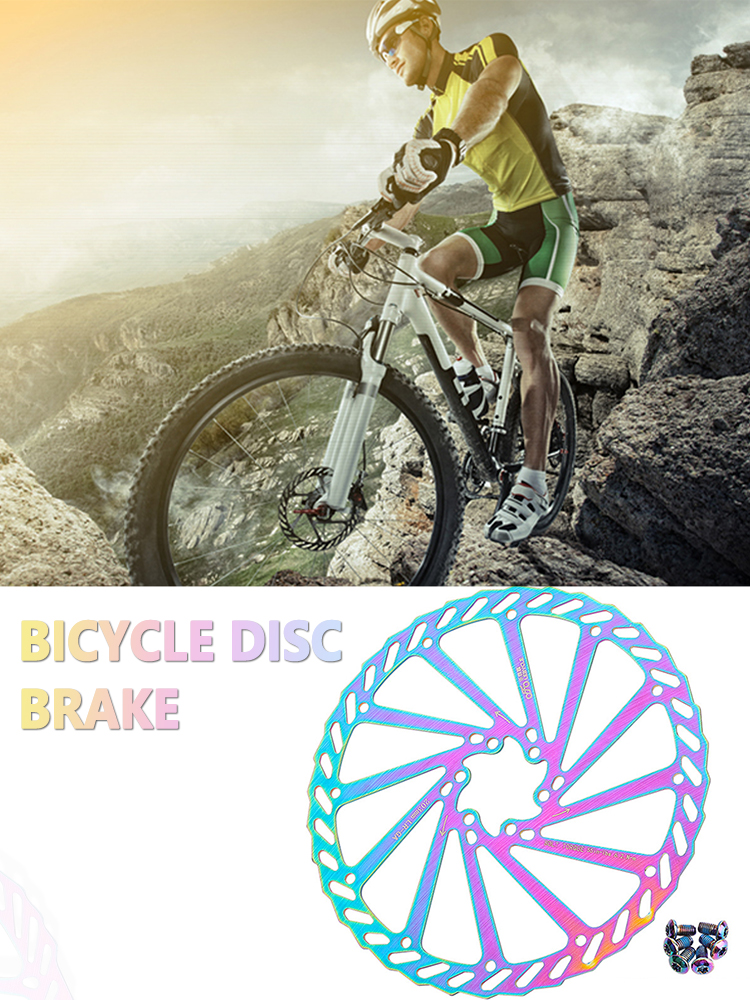 

LEBYCLE 6-Bolt Bike Brake Disc Durable Scooter Bicycle Brake Rotor Dazzling, 160mm, 501 Original