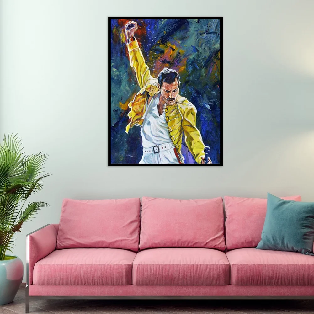 Diamond Painting - Full Round Drill - Freddie Mercury(Canvas|30*40cm)