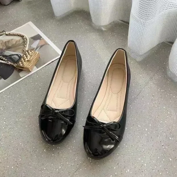 Sheltontires popular women's shoes Women Shoes Slip-on Female Flats Autumn Casual Comfortable Bean Flat Shoes Butterfly-knot Shallow Shoes Ladies Zapatillas Mujer