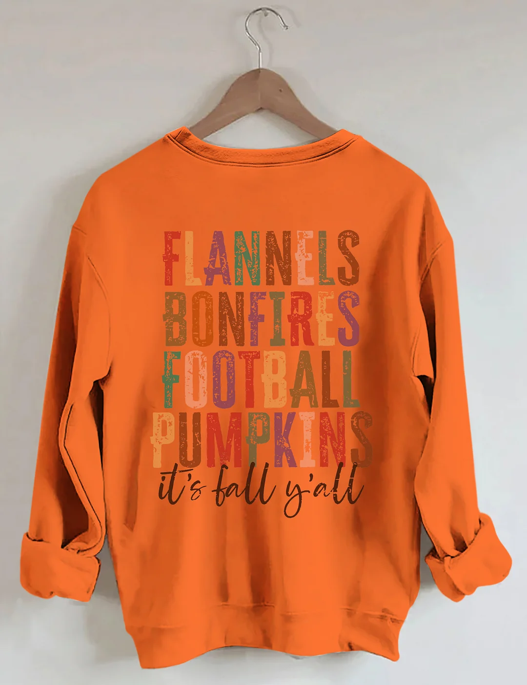 Flannels Bonfires Football Pumpkins Sweatshirt