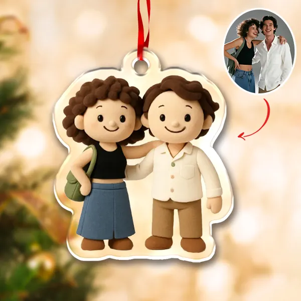 Custom 3d Effect Christmas Ornament Custom Family Face & Name Decor Ornaments Xmas Gifts For Family